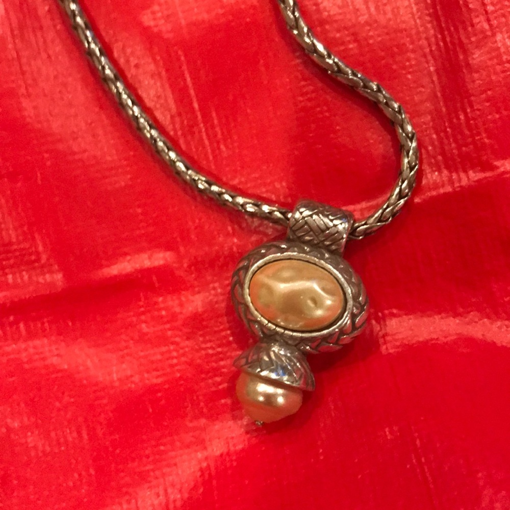 Gold/silver/pearl Brighton necklace